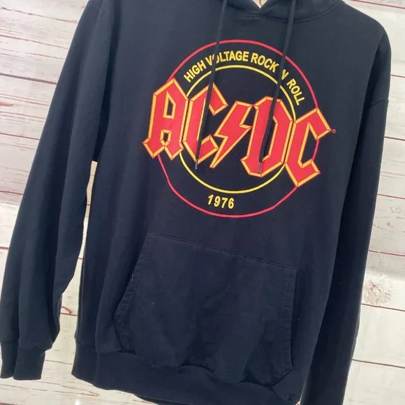 AC/DC High Voltage Rock N Roll Hoodie Sweatshirt NWOT Women s Size Medium - Picture 5 of 10